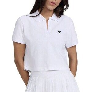 Bad Birdie Women's Rib Collar Golf Polo White XL  NWT  MSRP $72